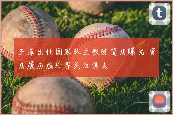 王菲出任国家队主教练简历曝光 资历履历成外界关注焦点